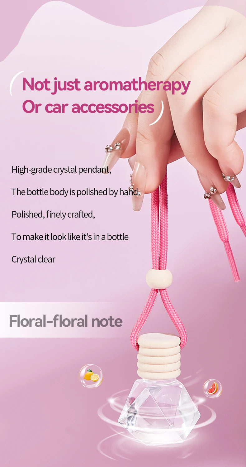 Pink car fragrance car interior accessories, perfume pendant car supplies, fresh air car fragrance