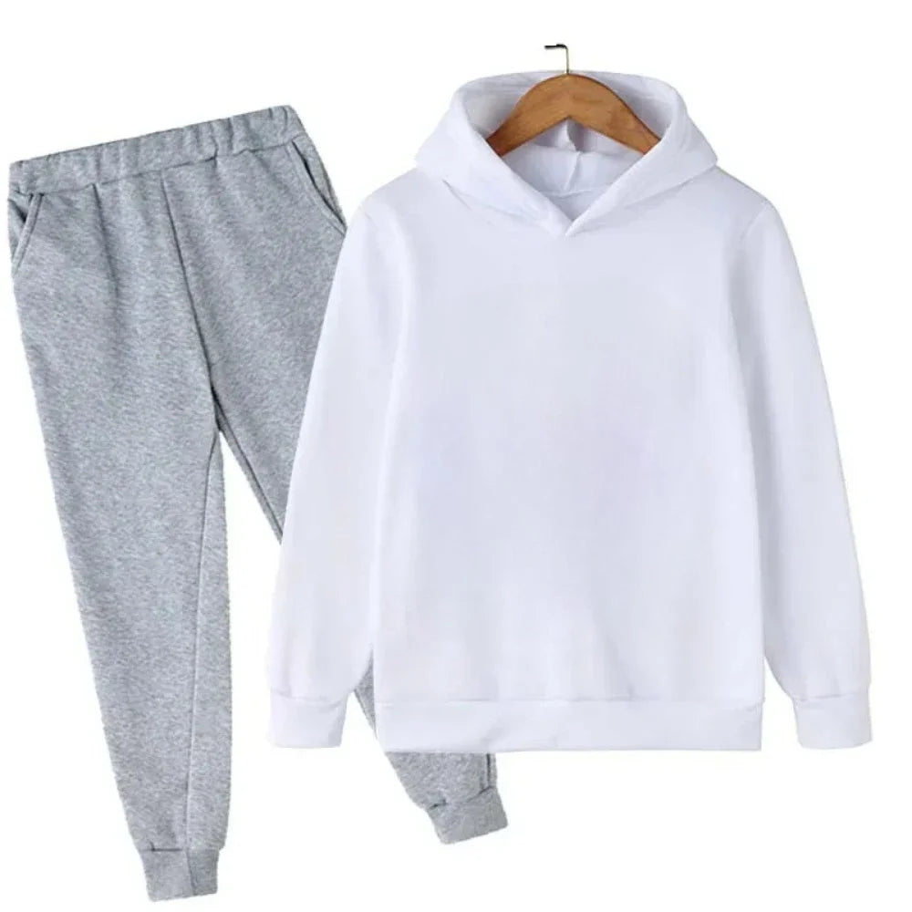 Autumn Fashion Brand Ronaldo Print Children Set Hoodie+Pants Suit 2pcs Set Kid Boy Girl Clothes Casual Football Player Tracksuit