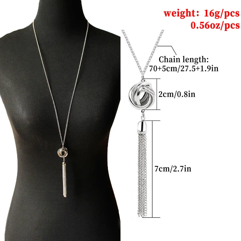 New Vintage Butterfly Pearl Tassel Clavicle Chain for Women Simple Crystal Flower Pendant Long Necklace Evil Eye Sweater Chain