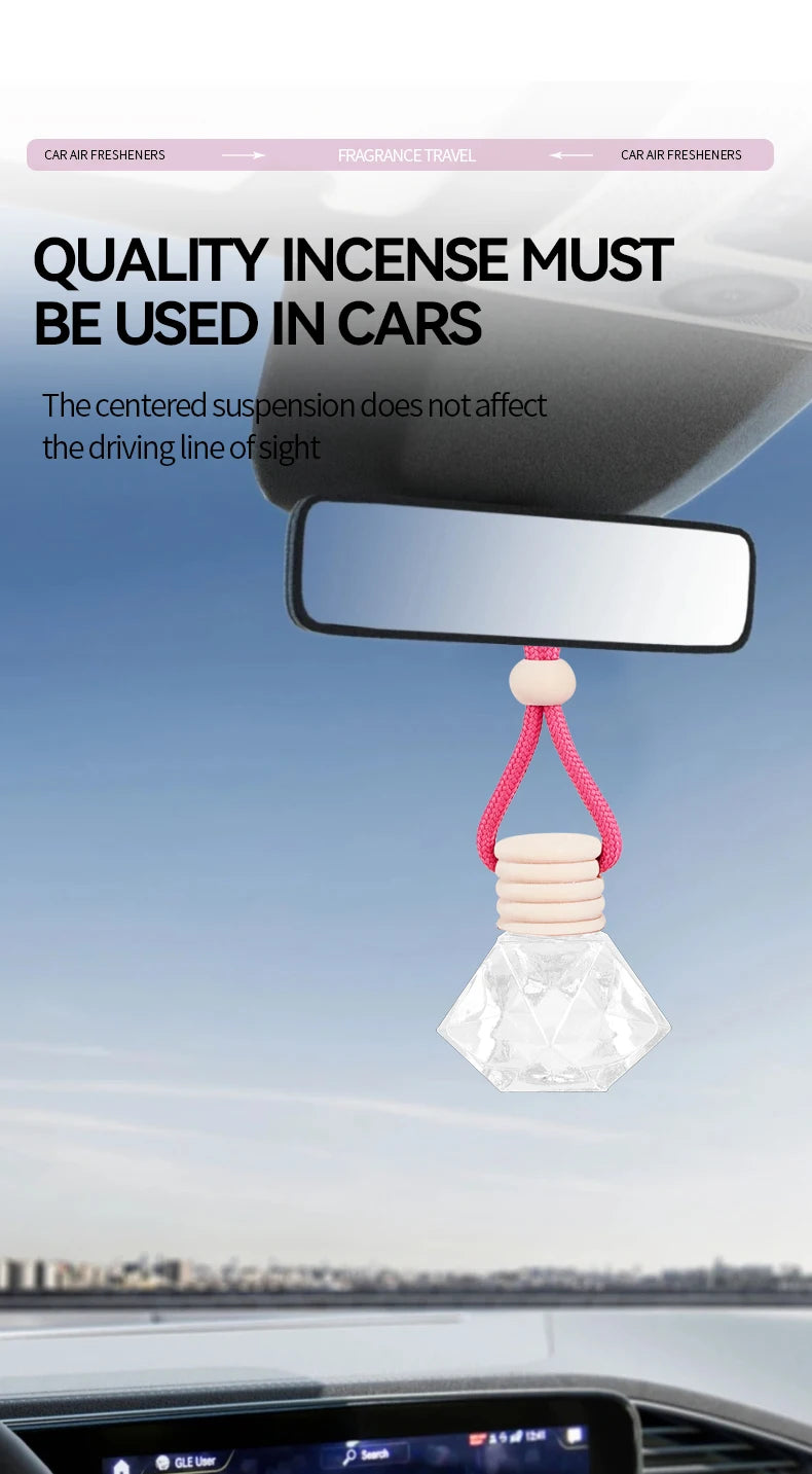 Pink car fragrance car interior accessories, perfume pendant car supplies, fresh air car fragrance