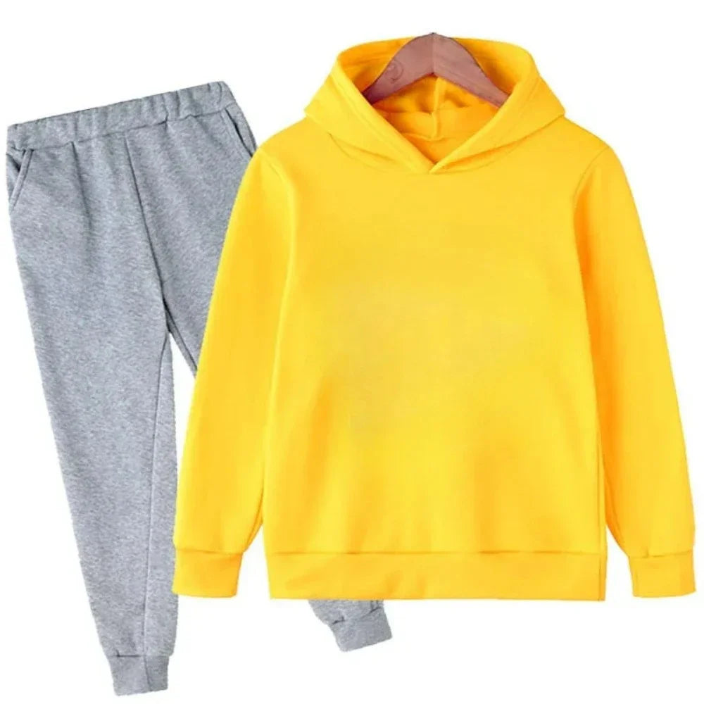 Autumn Fashion Brand Ronaldo Print Children Set Hoodie+Pants Suit 2pcs Set Kid Boy Girl Clothes Casual Football Player Tracksuit