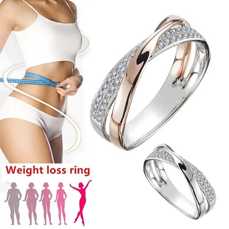1PC Silver Magnetic Slimming Ring Weight Loss Health Care Fitness Jewelry Burning Weight Design Opening Therapy Lose Fashion New
