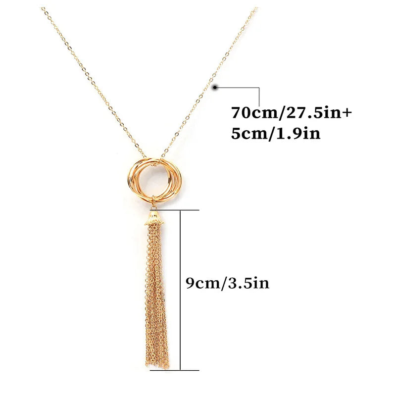 New Vintage Butterfly Pearl Tassel Clavicle Chain for Women Simple Crystal Flower Pendant Long Necklace Evil Eye Sweater Chain