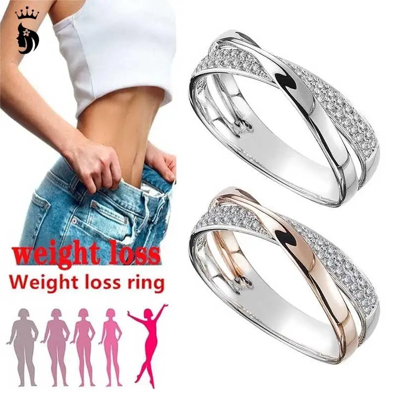 1PC Silver Magnetic Slimming Ring Weight Loss Health Care Fitness Jewelry Burning Weight Design Opening Therapy Lose Fashion New