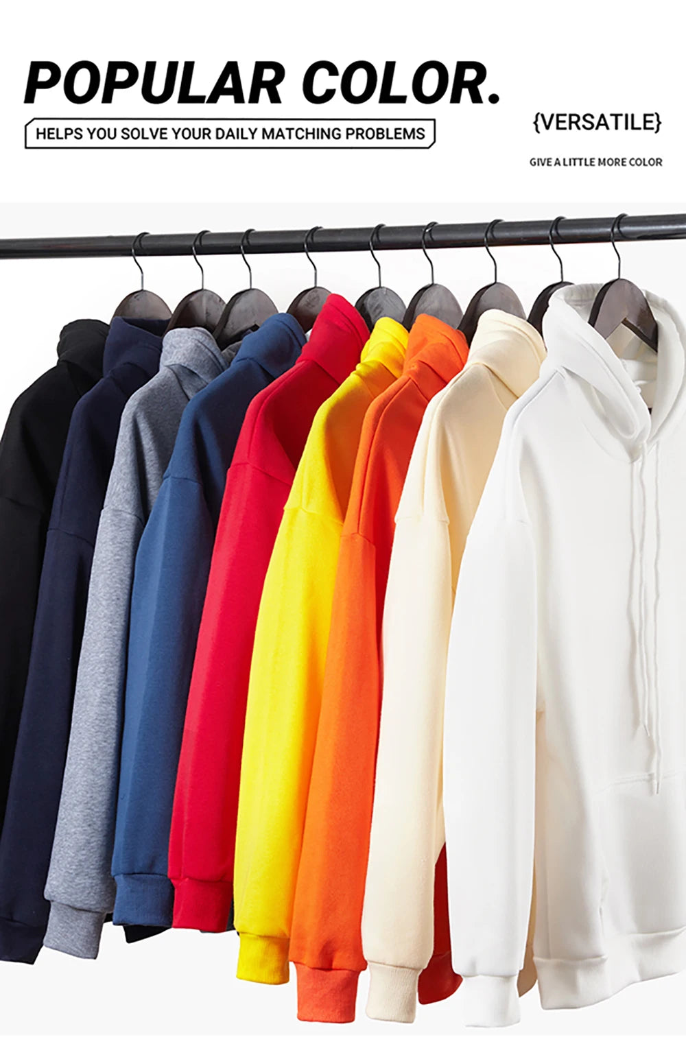 Solid Color Hoody For Female Autumn Fashionable Clothing Casual Fleece Pocket Hoodies Multicolor Unisex Women Streetwear