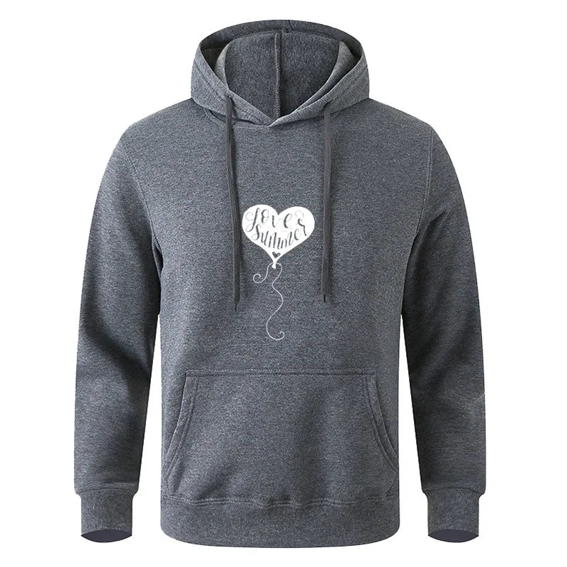 For Male And Women Spring Autumn Men's Solid Color Casual Oversize Black Pullover Hoodie Sweatshirt