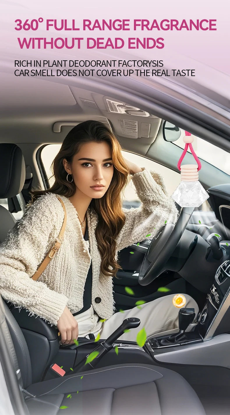Pink car fragrance car interior accessories, perfume pendant car supplies, fresh air car fragrance