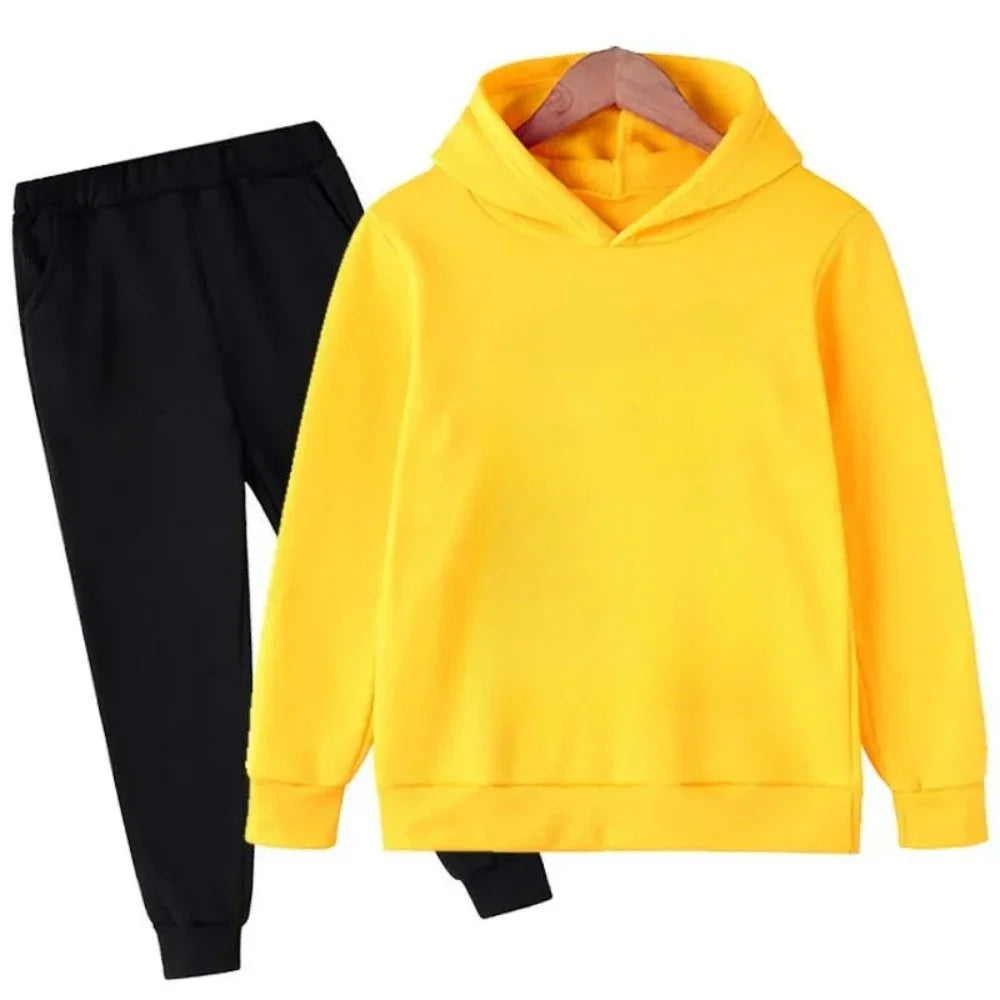 Autumn Fashion Brand Ronaldo Print Children Set Hoodie+Pants Suit 2pcs Set Kid Boy Girl Clothes Casual Football Player Tracksuit